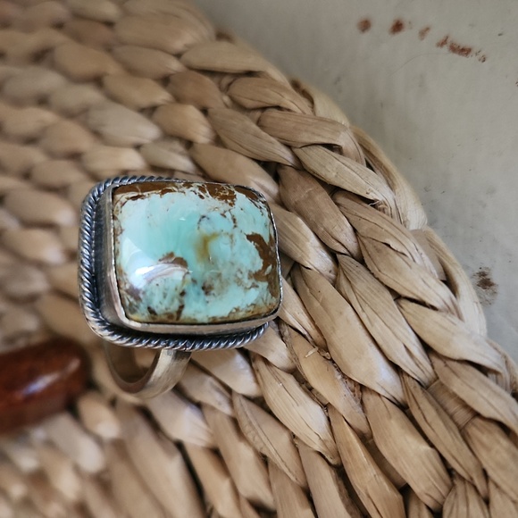 Rare NWOT Native American Navajo  Australian Variscite & Sterling Ring 💍 💚 - Picture 12 of 17